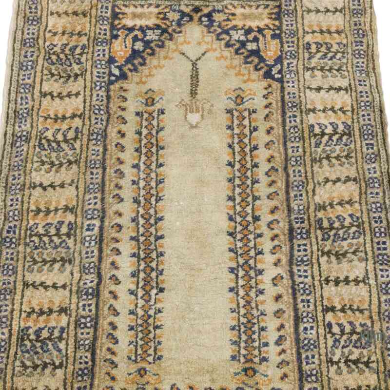 Vintage Turkish Hand-Knotted Rug - 1' 10" x 2' 11" (22 in. x 35 in.) - K0062795