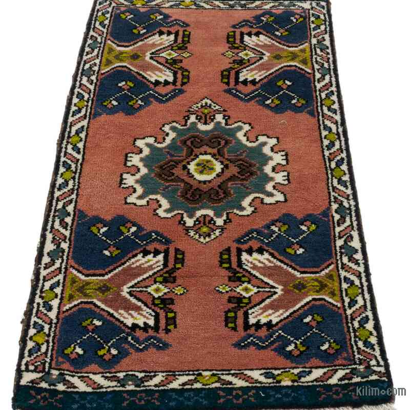 Alfombra Vintage Turca Anudada a Mano - 52 cm x 102 cm - K0062797
