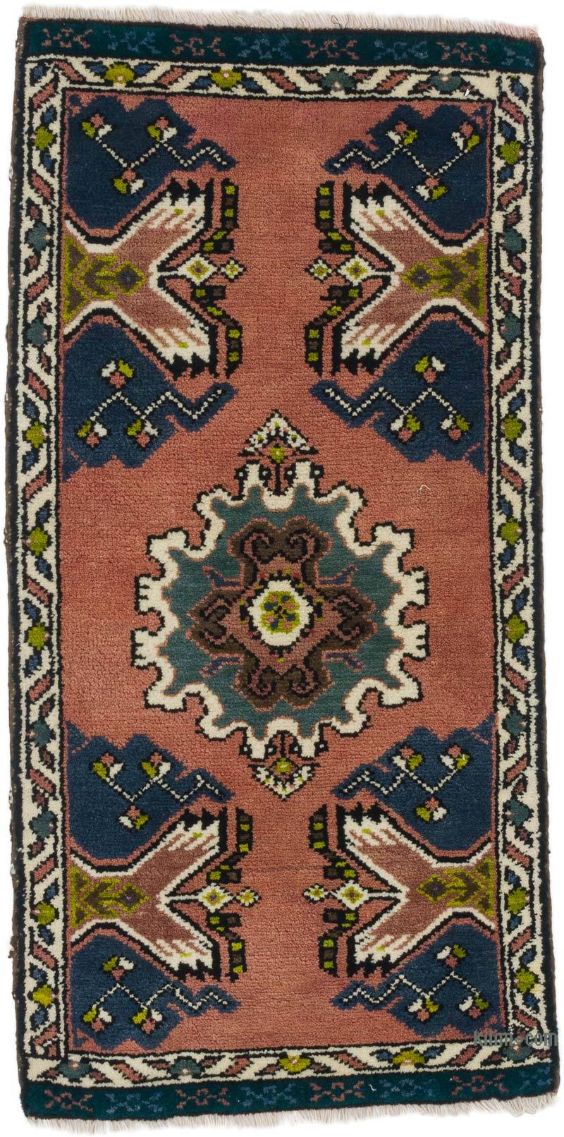 Alfombra Vintage Turca Anudada a Mano - 52 cm x 102 cm - K0062797