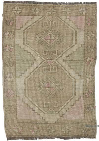 Vintage Turkish Hand-Knotted Rug - 1' 10" x 2' 8" (22 in. x 32 in.)