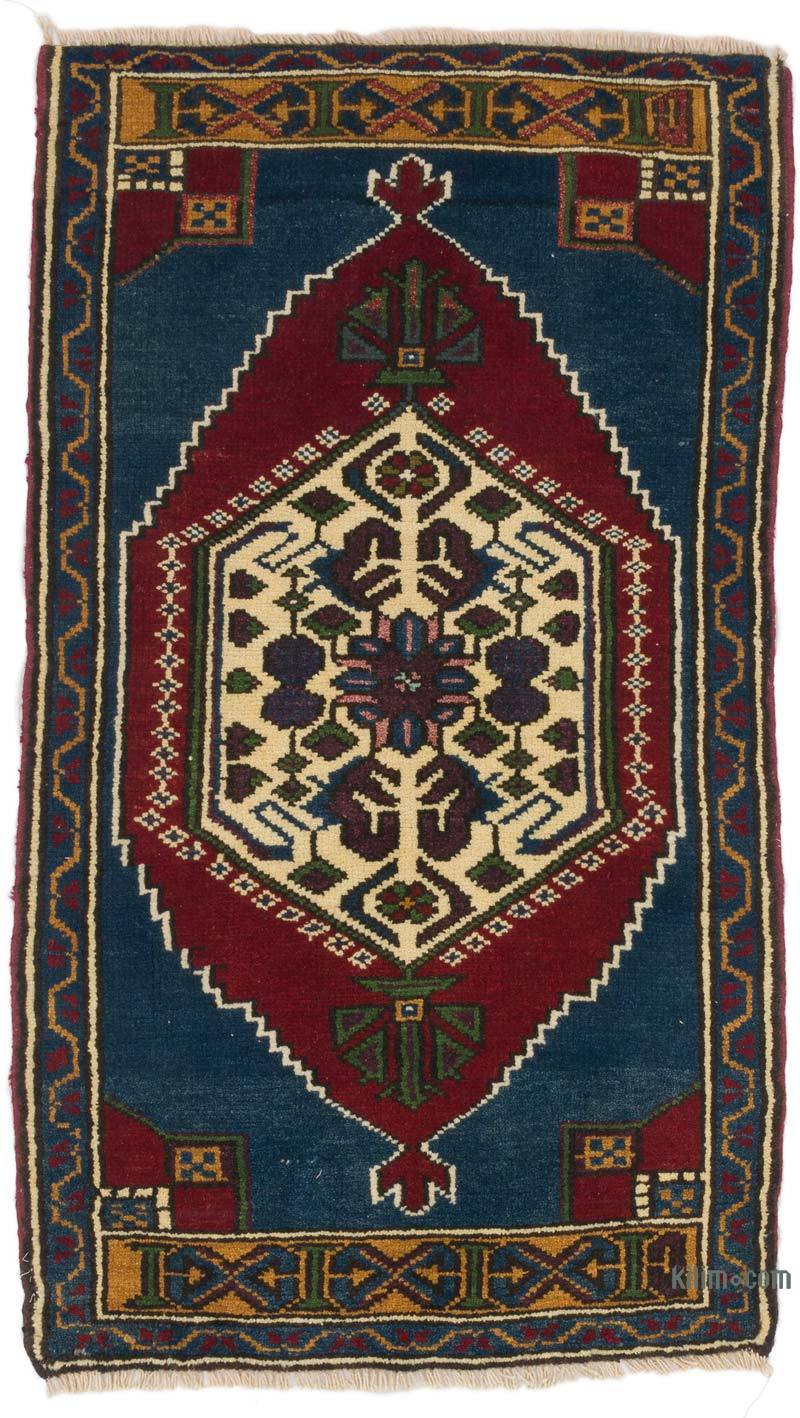 Alfombra Vintage Turca Anudada a Mano - 65 cm x 111 cm - K0062806