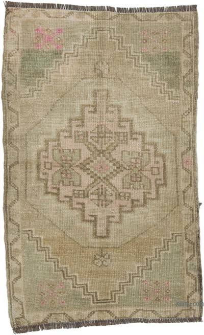 Vintage Turkish Hand-Knotted Rug - 1' 10" x 2' 11" (22 in. x 35 in.)