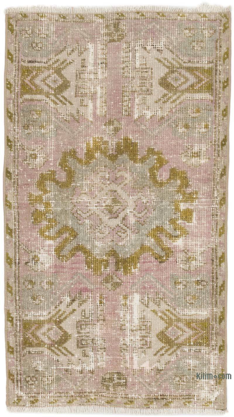 Vintage Turkish Hand-Knotted Rug - 1' 8" x 2' 11" (20 in. x 35 in.) - K0062824