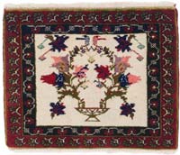 El Dokuma Vintage Halı - 62 cm x 50 cm
