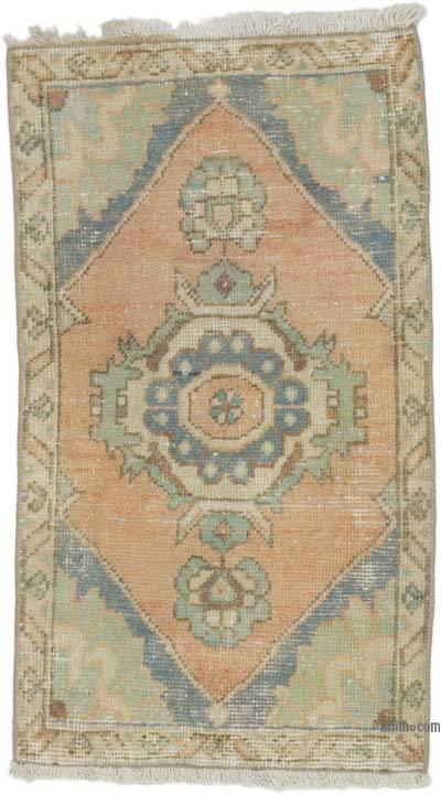 Vintage Turkish Hand-Knotted Rug - 1' 7" x 2' 10" (19" x 34")