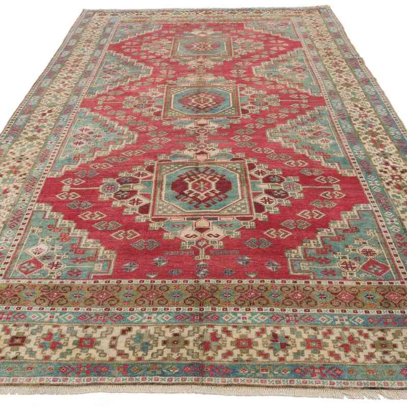 Alfombra Vintage Turca Anudada a Mano - 166 cm x 303 cm - K0062844