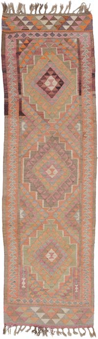Alfombra Kilim Tribal Vintage - 105 cm x 345 cm