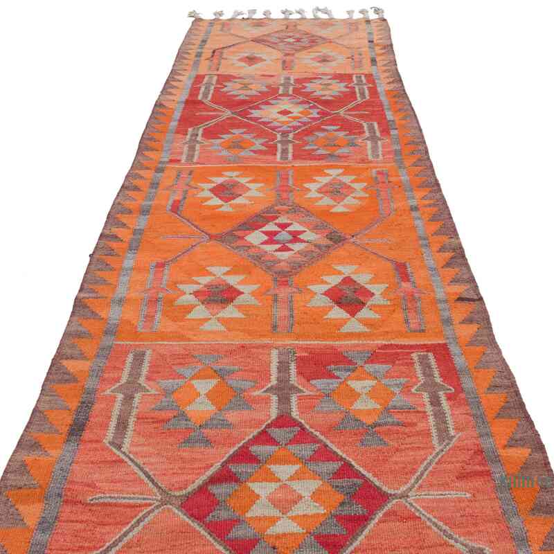 Vintage Turkish Kilim Runner - 3' 3" x 11' 11" (39 in. x 143 in.) - K0062851