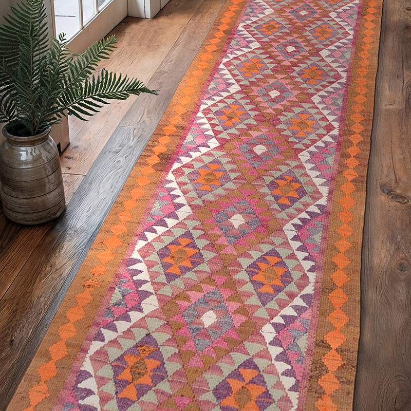 Vintage Anadolu Kilim Yolluk - 92 cm x 315 cm - K0062858