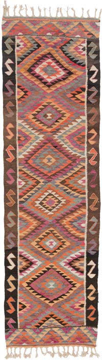 Vintage Anadolu Kilim Yolluk - 93 cm x 317 cm