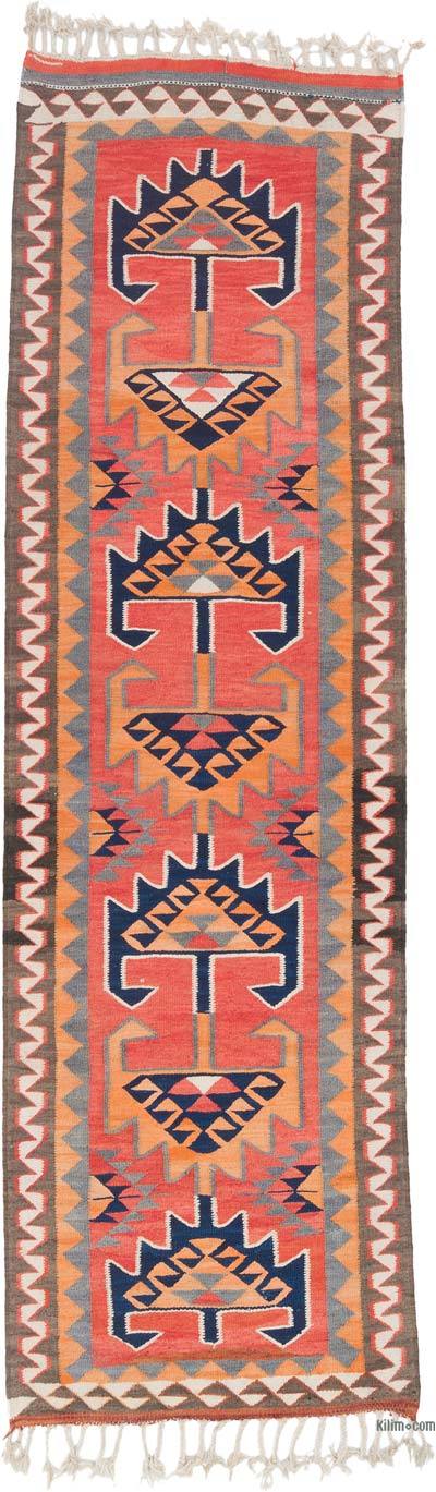 Vintage Tribal Kilim Runner - 3' 5" x 11' 5" (41" x 137")