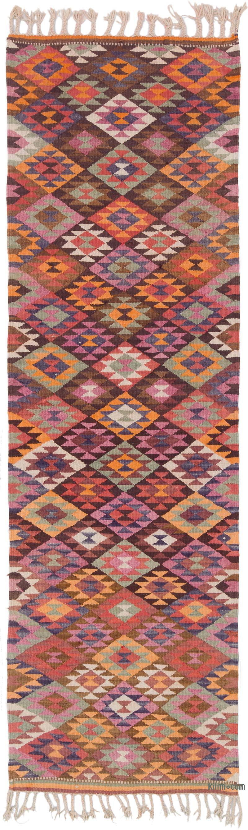 Vintage Tribal Kilim Runner - 2' 11" x 9' 10" (35" x 118") - K0062885