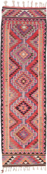 Vintage Anadolu Kilim Yolluk - 96 cm x 325 cm