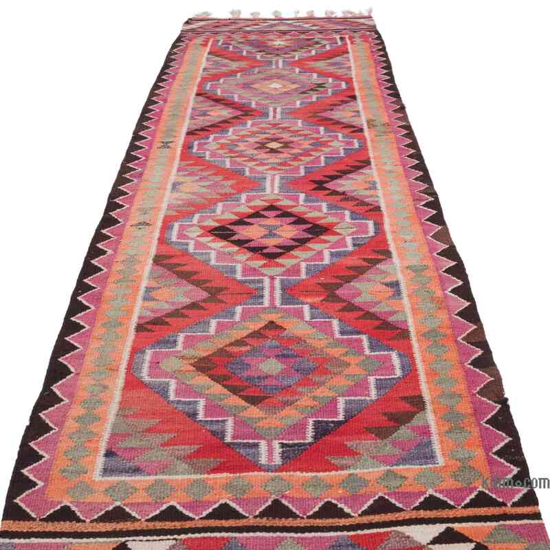 Vintage Tribal Kilim Runner - 3' 2" x 10' 8" (38" x 128") - K0062887