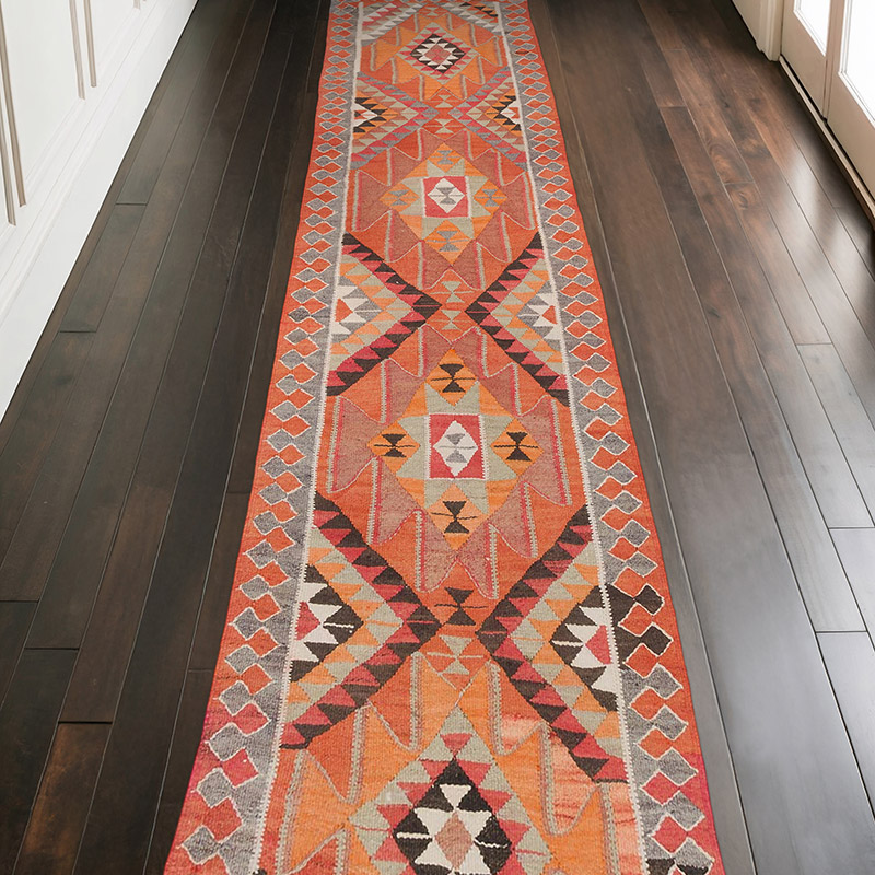 Alfombra Kilim Tribal Vintage - 101 cm x 368 cm - K0062890