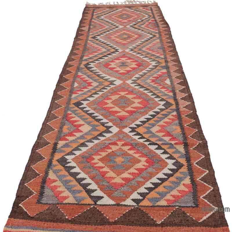 Vintage Tribal Kilim Runner - 2' 10" x 10' 8" (34" x 128") - K0062900