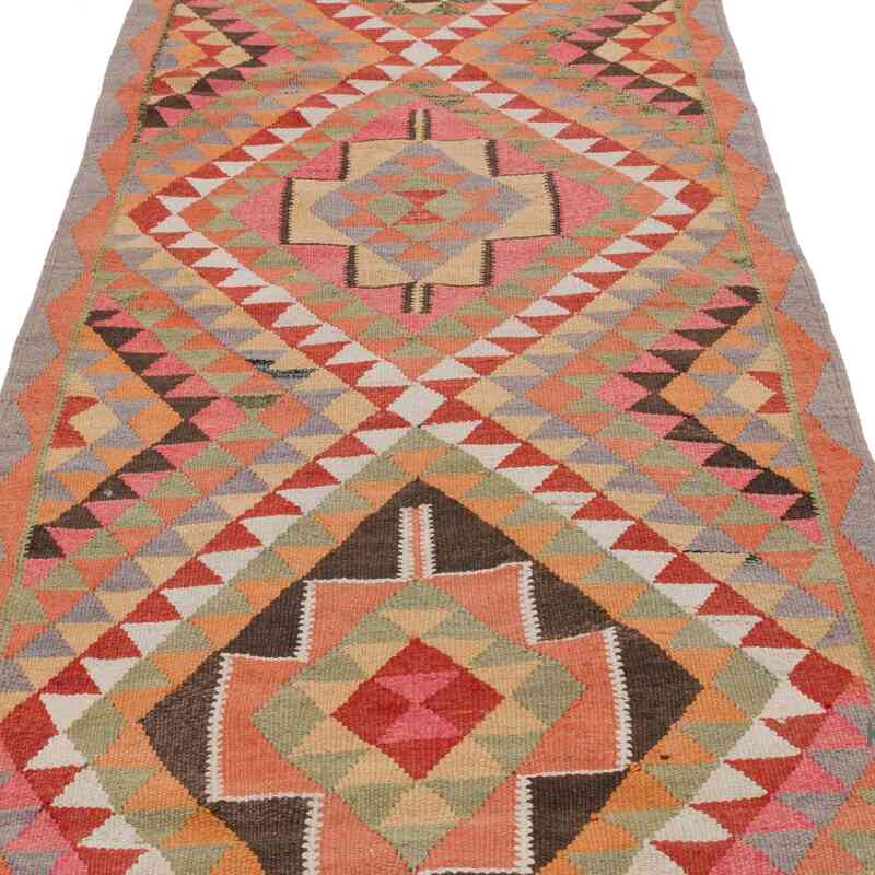 Vintage Tribal Kilim Runner - 100 cm x 346 cm - K0062903