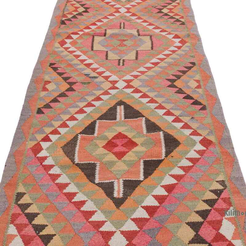 Vintage Tribal Kilim Runner - 100 cm x 346 cm - K0062903