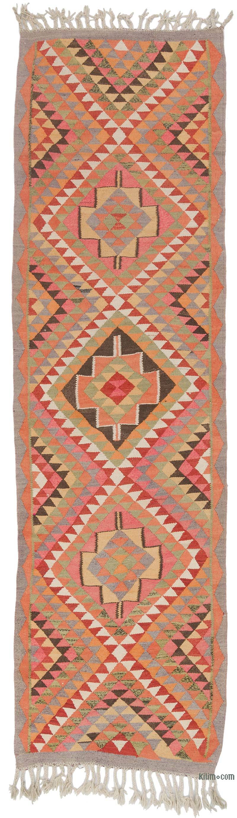 Vintage Tribal Kilim Runner - 100 cm x 346 cm - K0062903