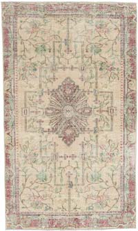 Vintage Turkish Hand-Knotted Rug - 4' 10" x 8'  (58" x 96")