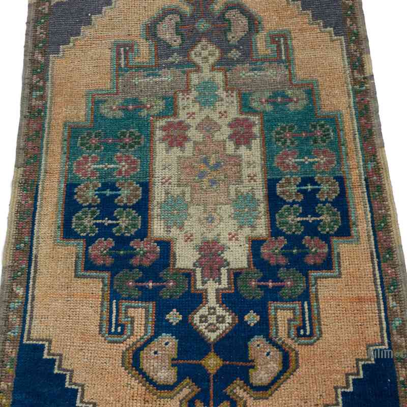 Alfombra Vintage Turca Anudada a Mano - 56 cm x 105 cm - K0062909