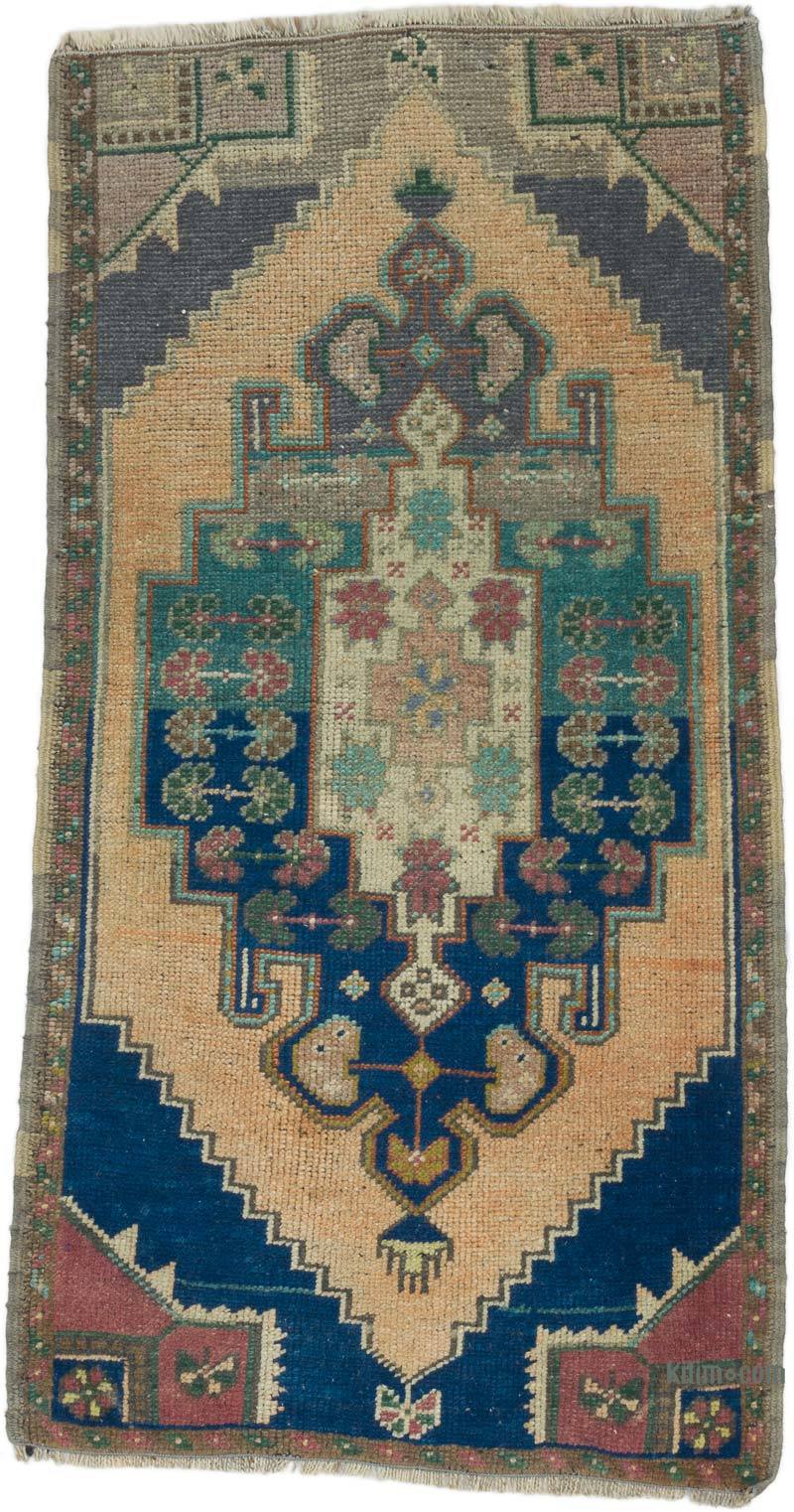 Alfombra Vintage Turca Anudada a Mano - 56 cm x 105 cm - K0062909