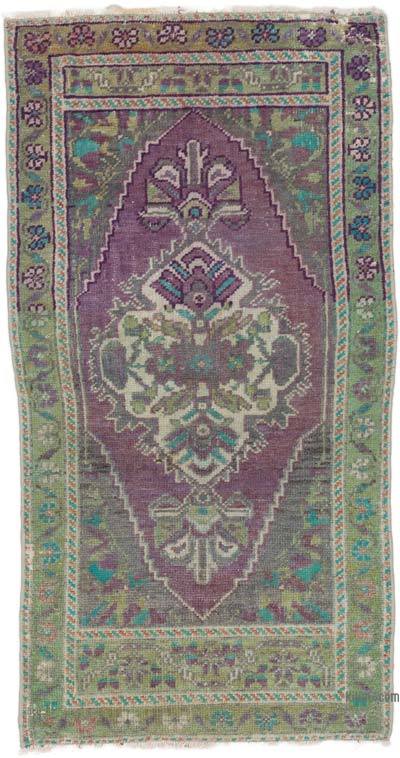 El Dokuma Vintage Halı - 54 cm x 102 cm