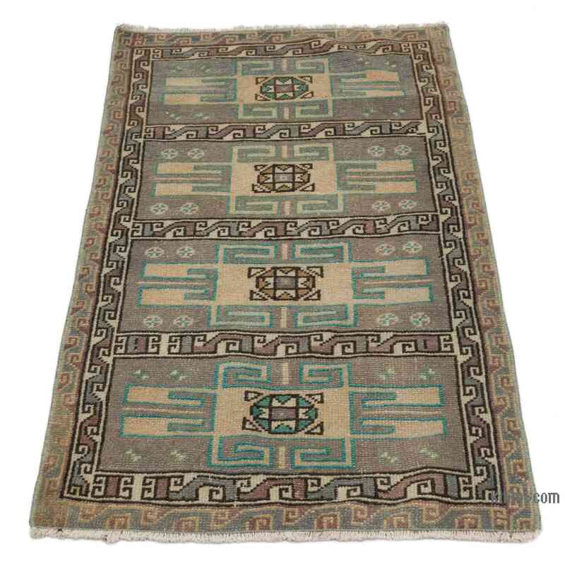 Alfombra Vintage Turca Anudada a Mano - 50 cm x 90 cm - K0062913