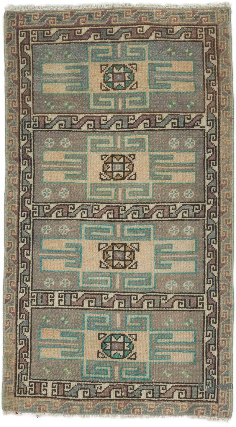 Alfombra Vintage Turca Anudada a Mano - 50 cm x 90 cm - K0062913