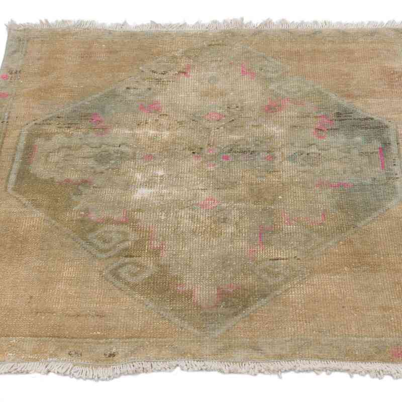 Vintage Turkish Hand-Knotted Rug - 2' 5" x 2' 5" (29 in. x 29 in.) - K0062914