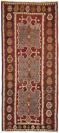 Vintage Konya Kilim Rug - 5' 4" x 12'  (64" x 144")