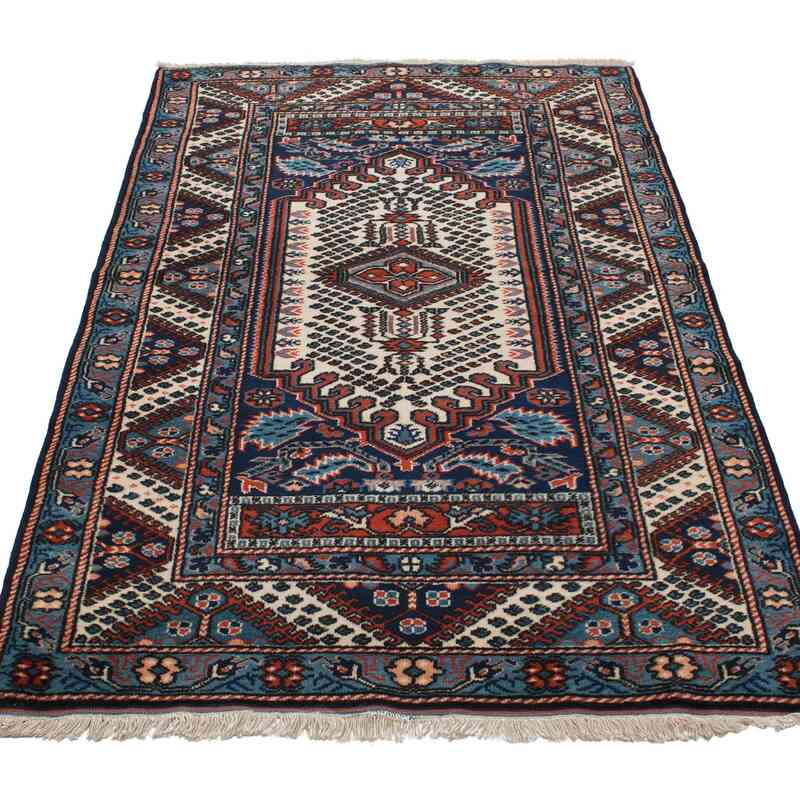Vintage Turkish Hand-Knotted Rug - 3' 7" x 6' 5" (43" x 77") - K0063065