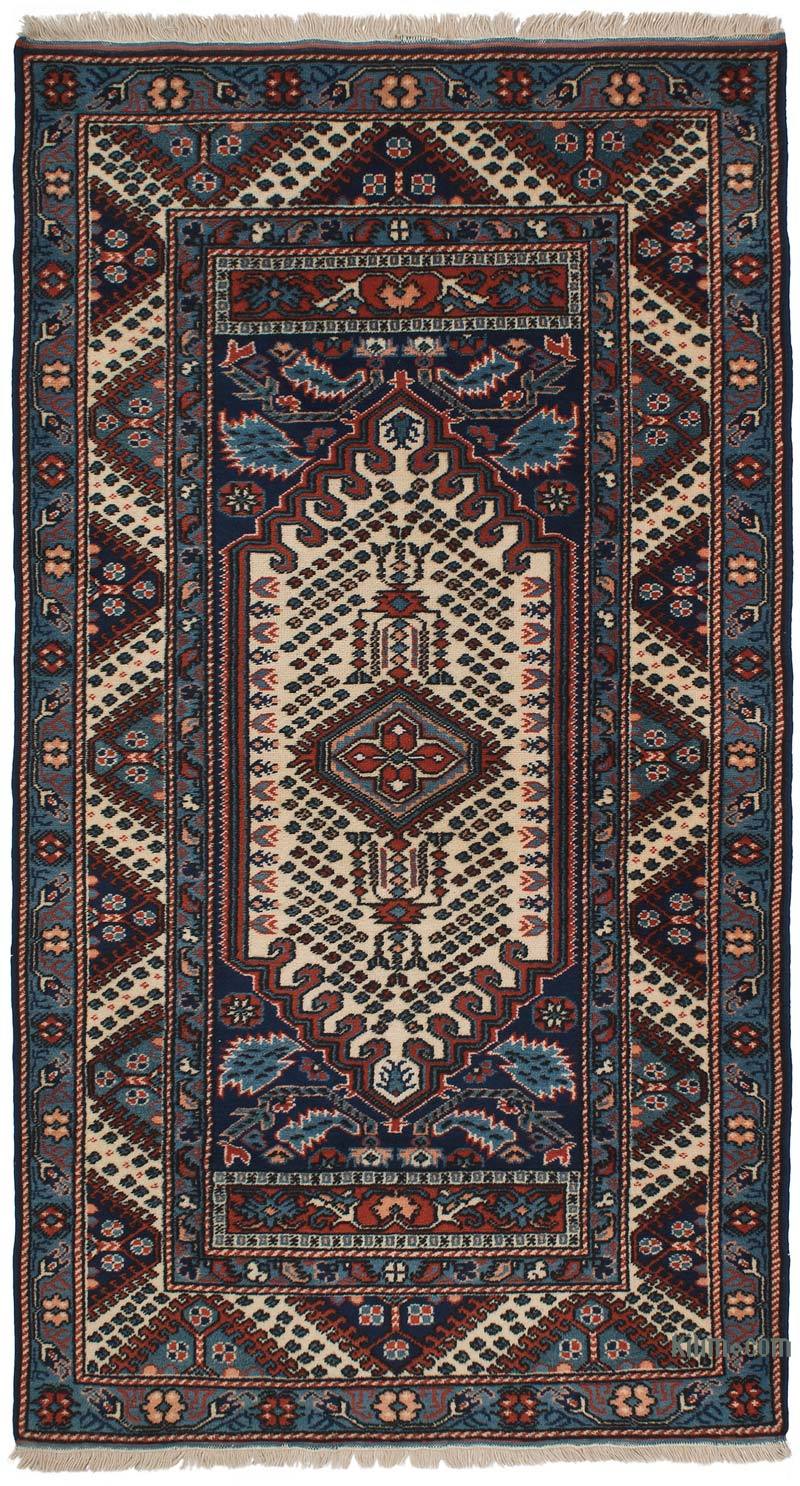Vintage Turkish Hand-Knotted Rug - 3' 7" x 6' 5" (43" x 77") - K0063065