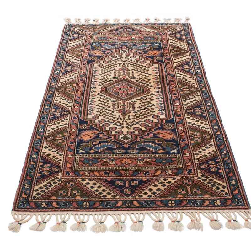 Alfombra Vintage Turca Anudada a Mano - 100 cm x 192 cm - K0063078