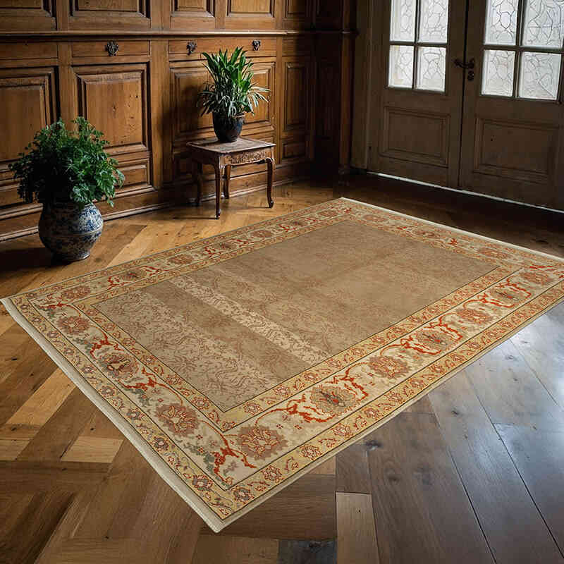 New Hand Knotted Wool Oushak Rug - 5' 9" x 7' 9" (69" x 93") - K0063125