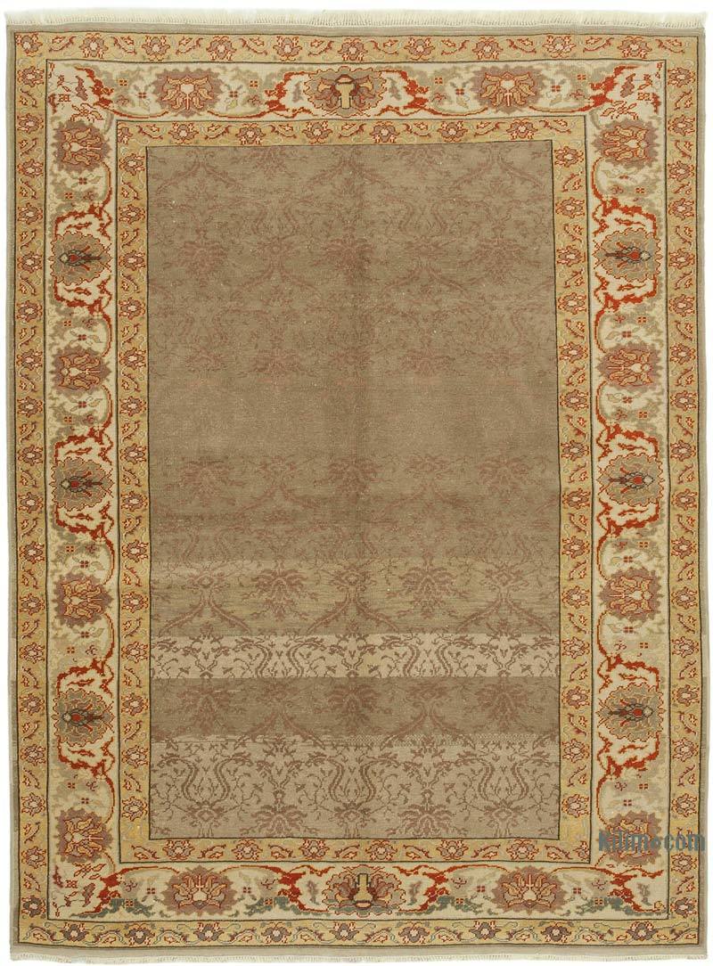 New Hand Knotted Wool Oushak Rug - 5' 9" x 7' 9" (69 in. x 93 in.) - K0063125