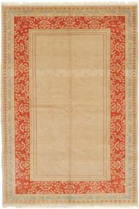 New Hand Knotted Wool Oushak Rug - 5' 8" x 8' 4" (68" x 100")