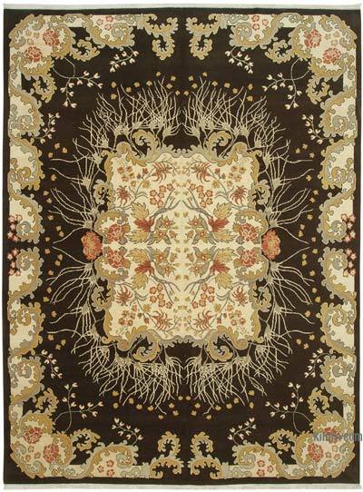 New Hand Knotted Wool Oushak Rug - 9' 6" x 12' 8" (114 in. x 152 in.)
