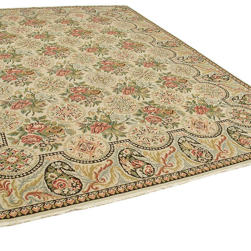 New Hand Knotted Wool Oushak Rug - 9' 11" x 13'  (119" x 156") - K0063136