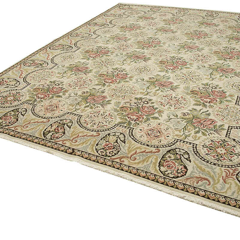New Hand Knotted Wool Oushak Rug - 9' 11" x 13'  (119" x 156") - K0063136