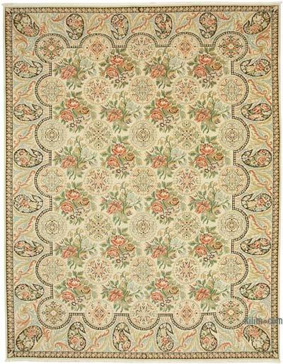 New Hand Knotted Wool Oushak Rug - 9' 11" x 13'  (119" x 156")