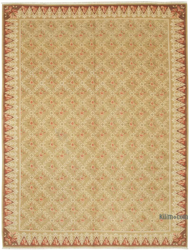 New Hand Knotted Wool Oushak Rug - 8' 10" x 11' 7" (106" x 139") - K0063152