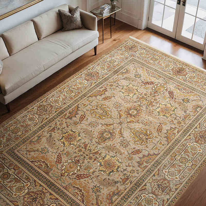 New Hand Knotted Wool Oushak Rug - 8'  x 11' 1" (96" x 133") - K0063154
