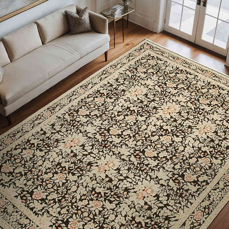 New Hand Knotted Wool Oushak Rug - 9'  x 12'  (108" x 144") - K0063155