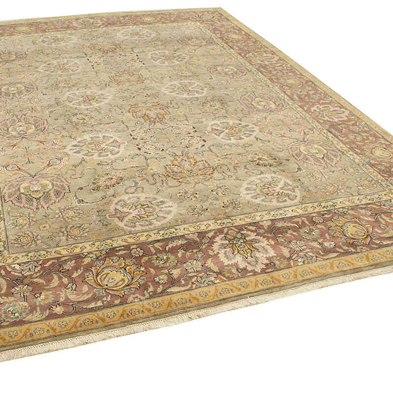 New Hand Knotted Wool Oushak Rug - 8' 11" x 11' 11" (107 in. x 143 in.) - K0063163