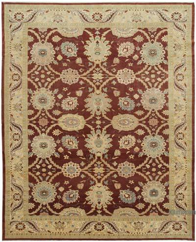 New Hand Knotted Wool Oushak Rug - 9' 7" x 11' 11" (115 in. x 143 in.)