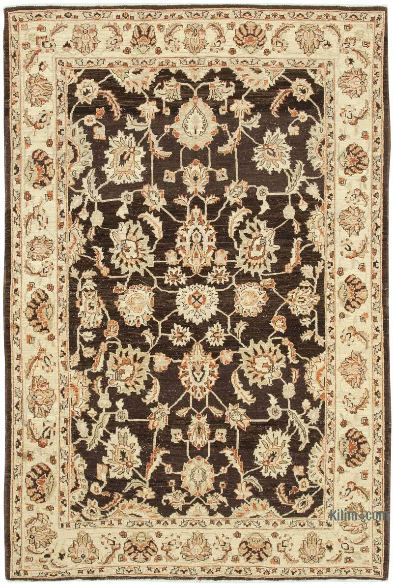 New Hand Knotted Wool Oushak Rug - 6' 2" x 9' 1" (74" x 109") - K0063174