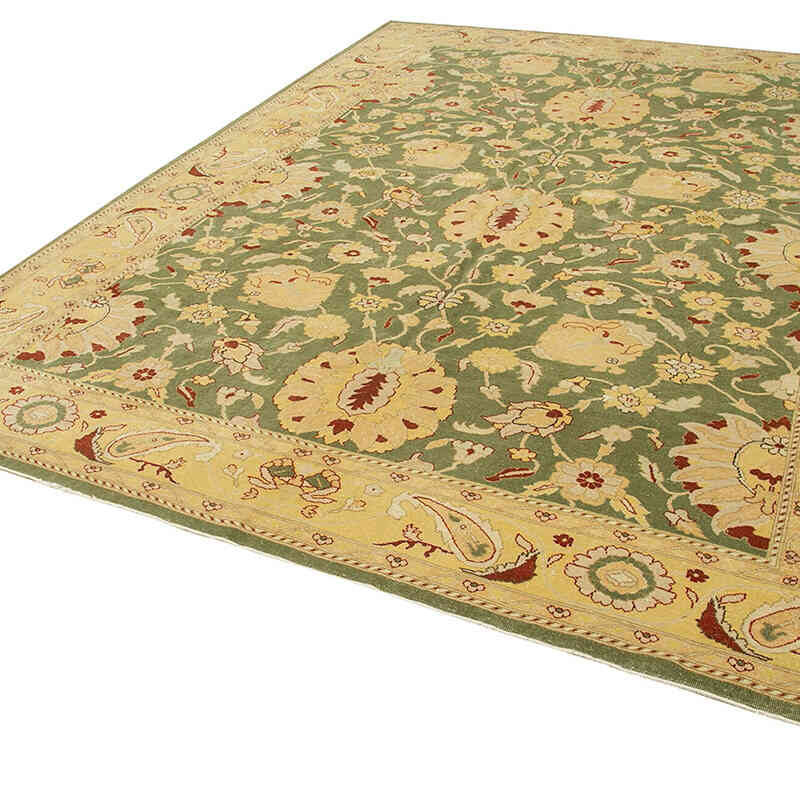 New Hand Knotted Wool Oushak Rug - 8' 10" x 11' 11" (106" x 143") - K0063176
