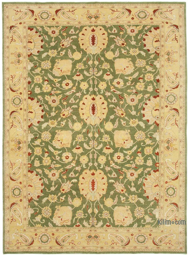 New Hand Knotted Wool Oushak Rug - 8' 10" x 11' 11" (106" x 143") - K0063176