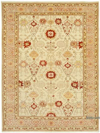 New Hand Knotted Wool Oushak Rug - 8' 10" x 11' 10" (106" x 142")